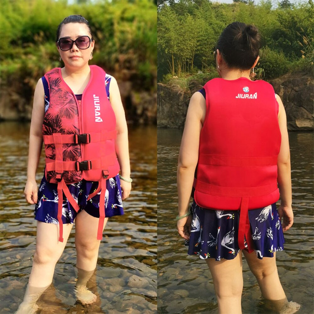 Adult children's life jackets outdoor swimming rowing boat ski driving vest neoprene water sports buoyancy suit