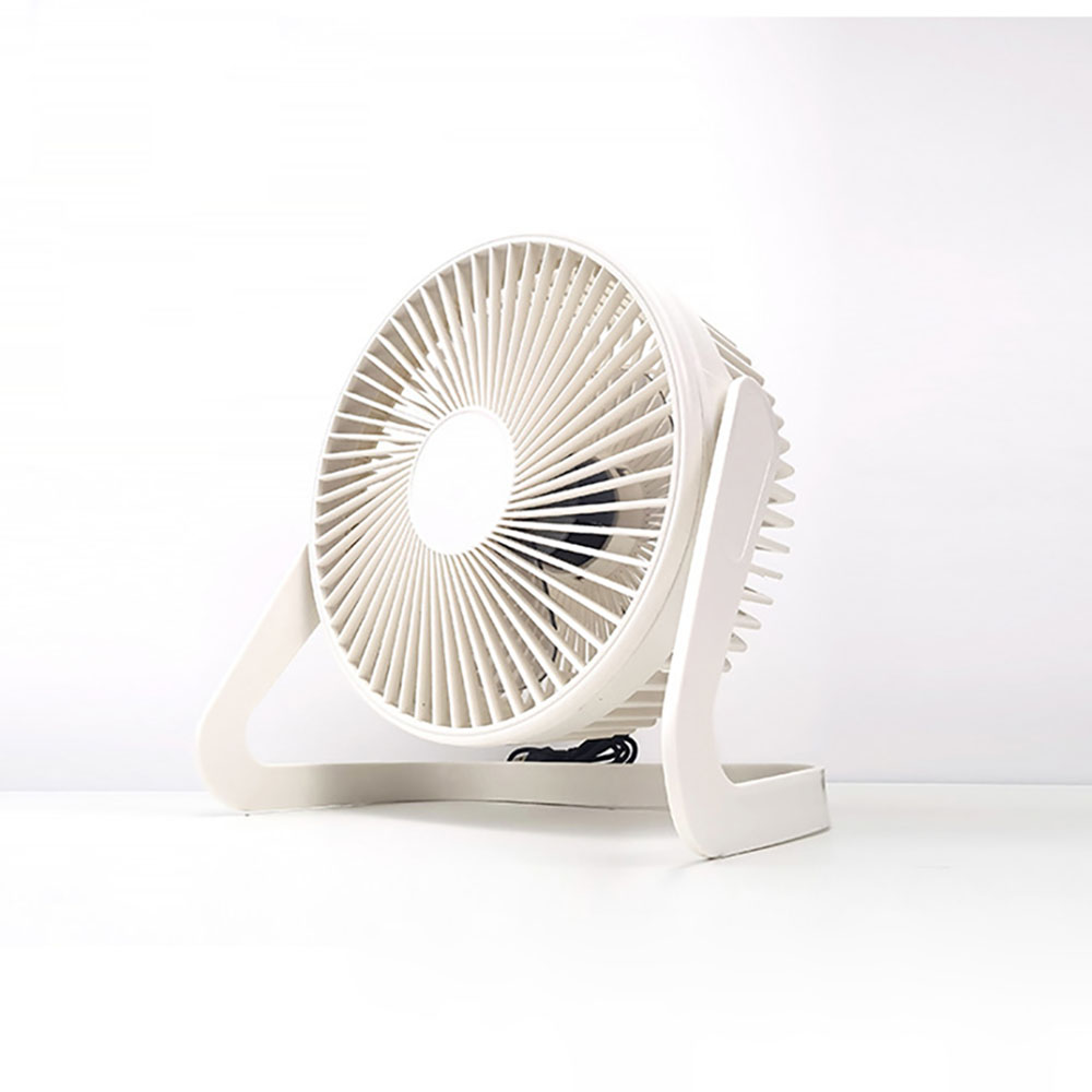 Desk Fans 4 Blades Rotatable Big Wind Power Silent Fan USB Mini Cooling Fan for Laptop Notebook Desktop PC Office Summer Outdoor: WHITE