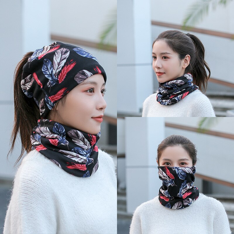 Gorro versátil para esquiar al aire libre, senderismo, pesca, otoño e invierno, bufanda de protección del cuello gruesa y cálida: E