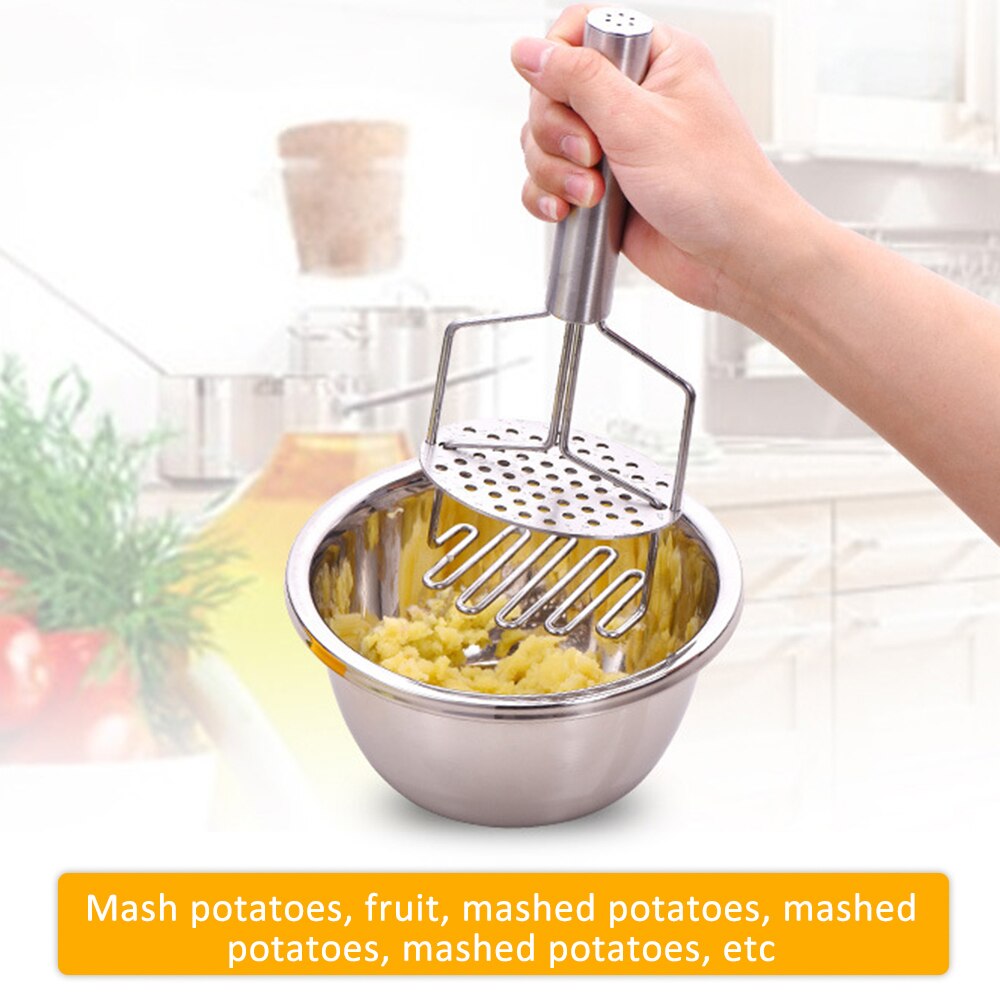 Dobbeltlag rustfrit stål kartoffelmasker presset glatte kartoffelmos let at rengøre knuser frugtværktøjer