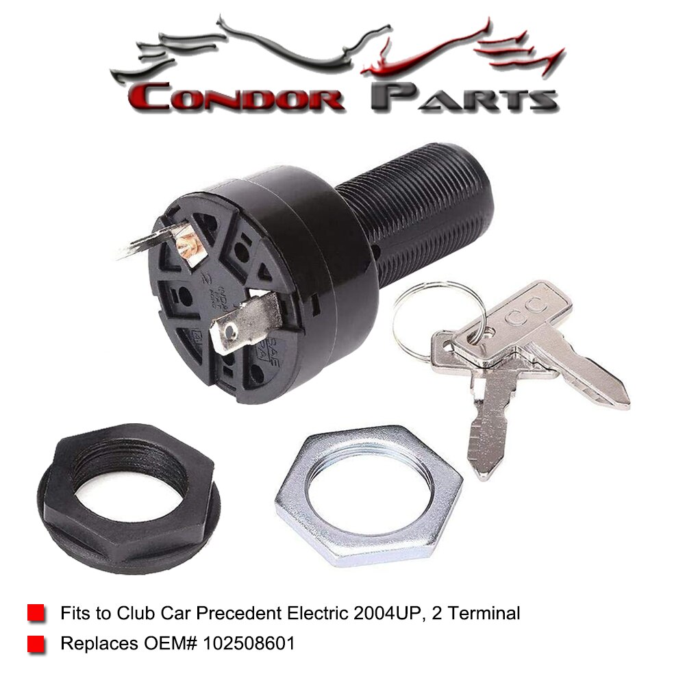 Condor Parts - Starter Switch For Club Car Precedent Golf Cart Ignition Switch Electric, 2004 Up. OEM# 102508601.: Club Car Precedent