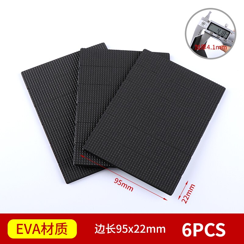 Self Adhesive Rubber Non-Slip Mat, Furniture Feet, Felt Chair Legs, Anti-Vibration Pad, Wood Floor Protectors: 6PCS 95x22mm