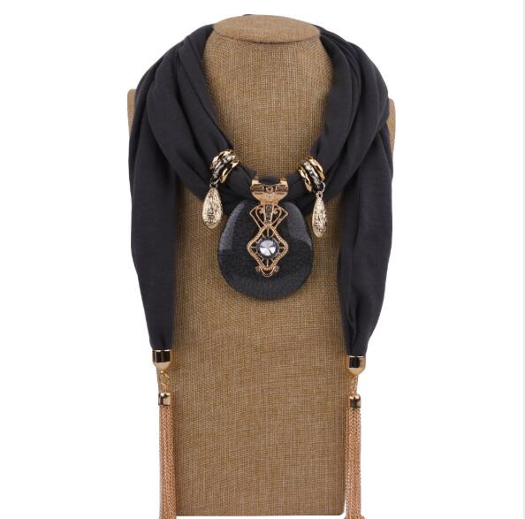 Écharpe à chaîne pour femmes, bijoux à la , collier, écharpe à pendentif, Foulard de tête, Hijab pour femmes, accessoires: style1973-7