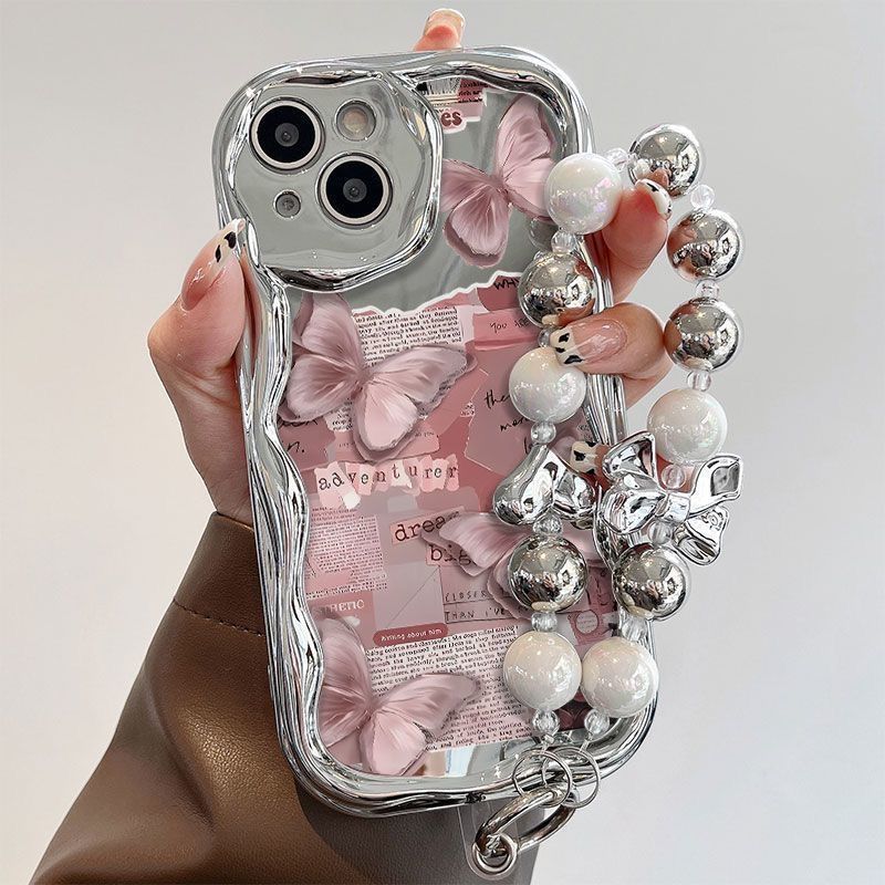 Funda de teléfono China-Chic mariposa para iPhone 14 Pro Max 15 11 12 13 XR 8 7 Plus X XS SE 2022 funda de silicona suave