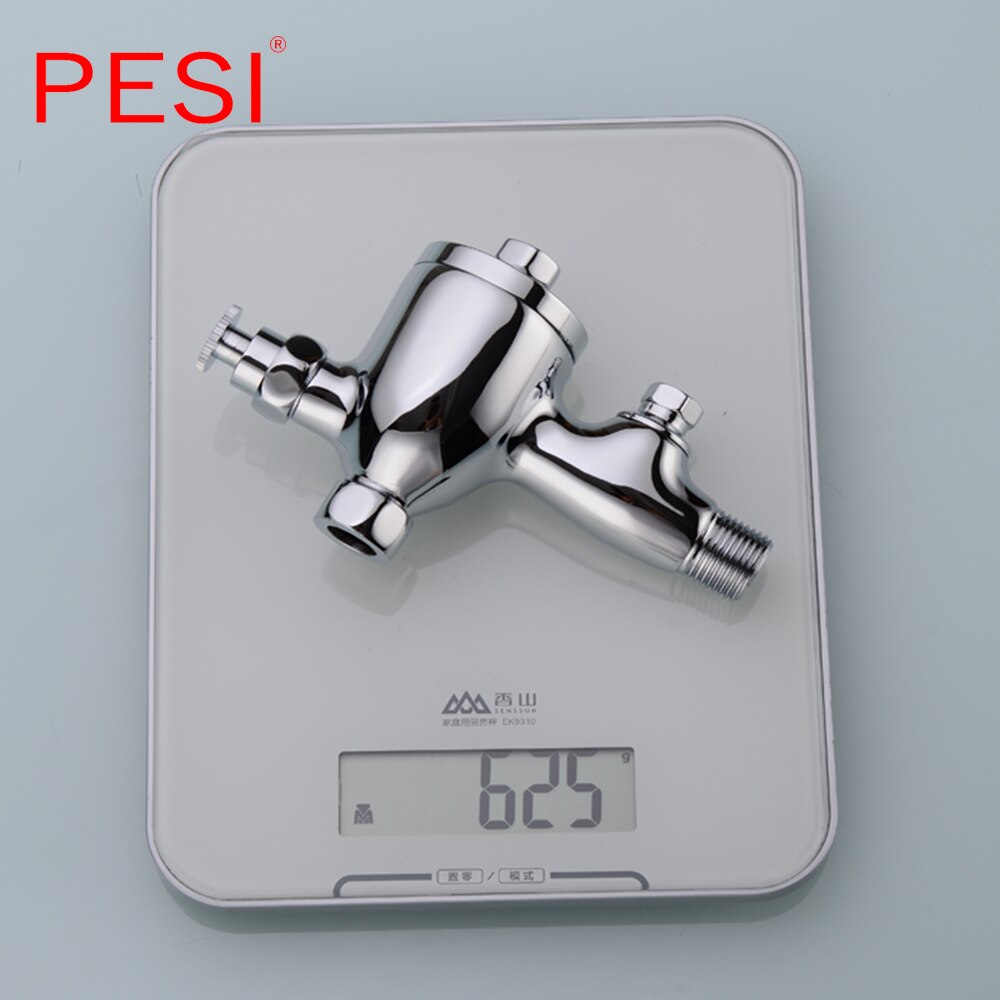 Toilet Full Copper Body Delay Flushing Valve Hand Pressed Self Closing Urinal Device.