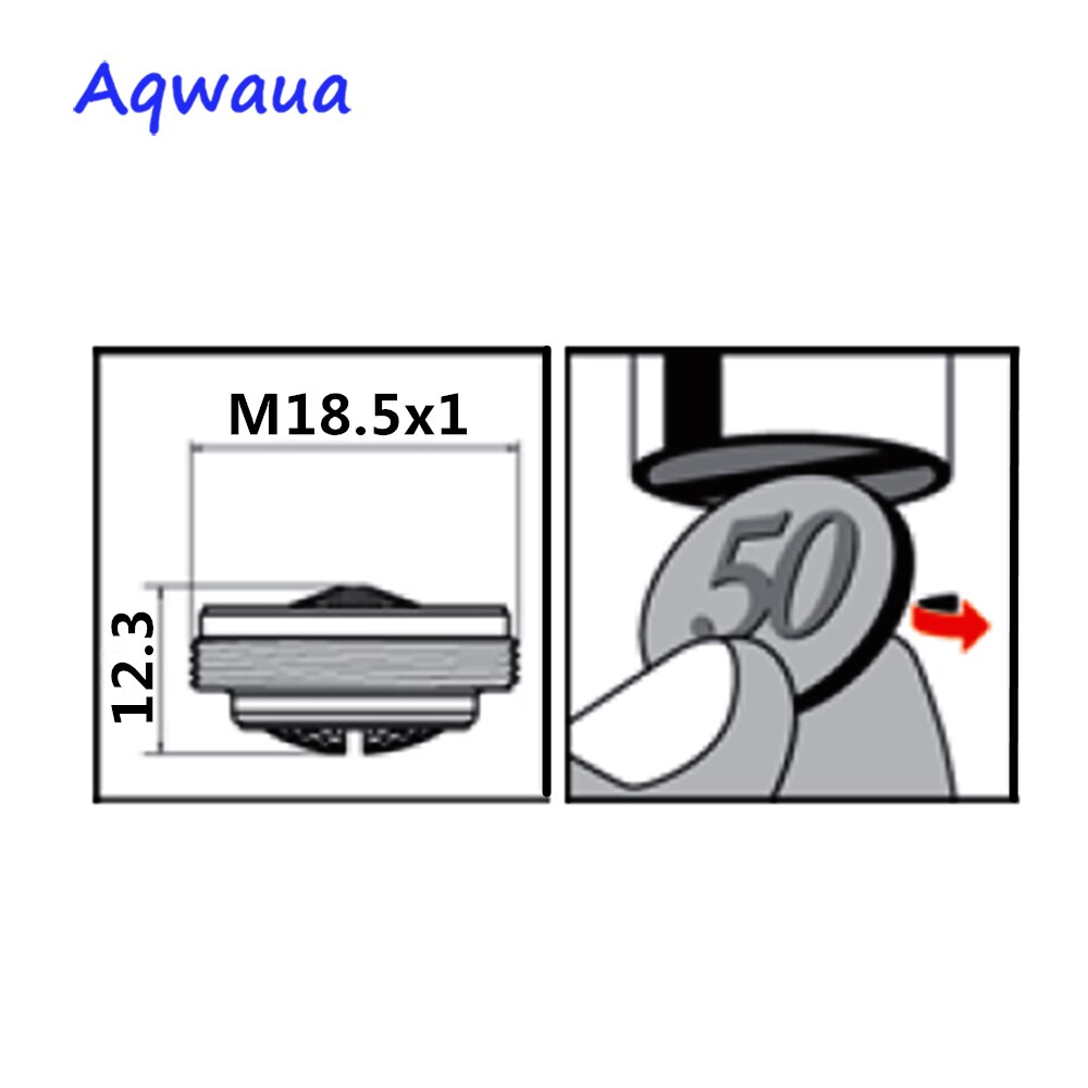Aqwaua 18.5 MM Faucet Aerator Spout Bubbler Filter Accessories Hide-in Core Replacement Part Attachment for Crane Accessories