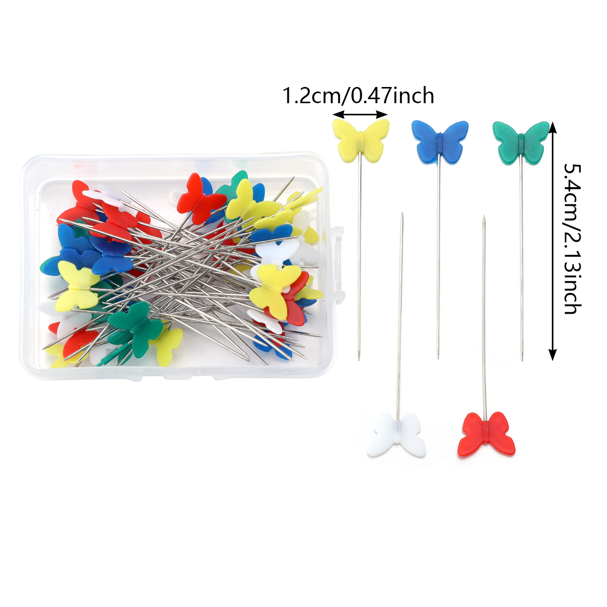 50 teile/schachtel Edelstahl Schneiderei Stifte Stickerei Patchwork Stifte NäHenne Nadel Werkzeuge Für DIY Geschmack Kleidung Zubehör: Braun