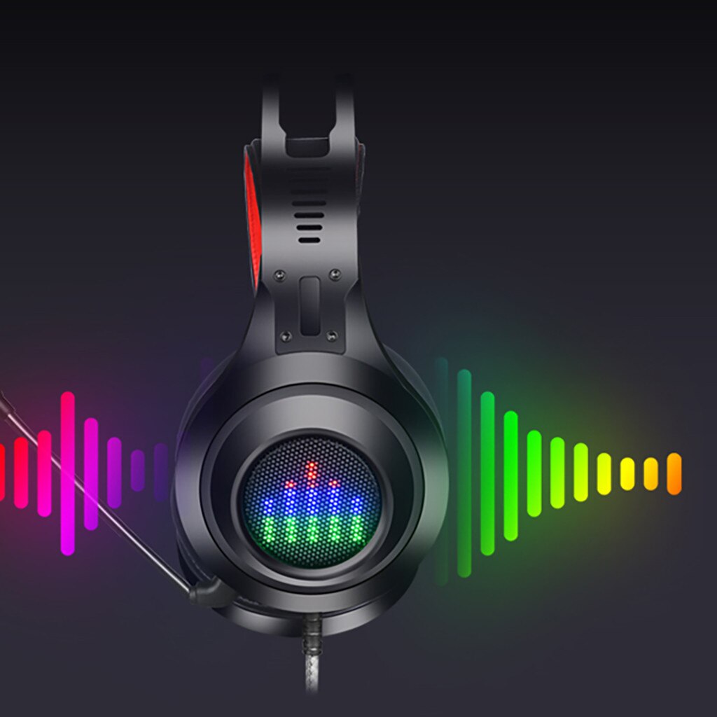 HL-G08 USB Stereo PC Gaming Headset Luminous Wired Headphone Microphone Laptop Noise Canceling Headphone Headphones UD