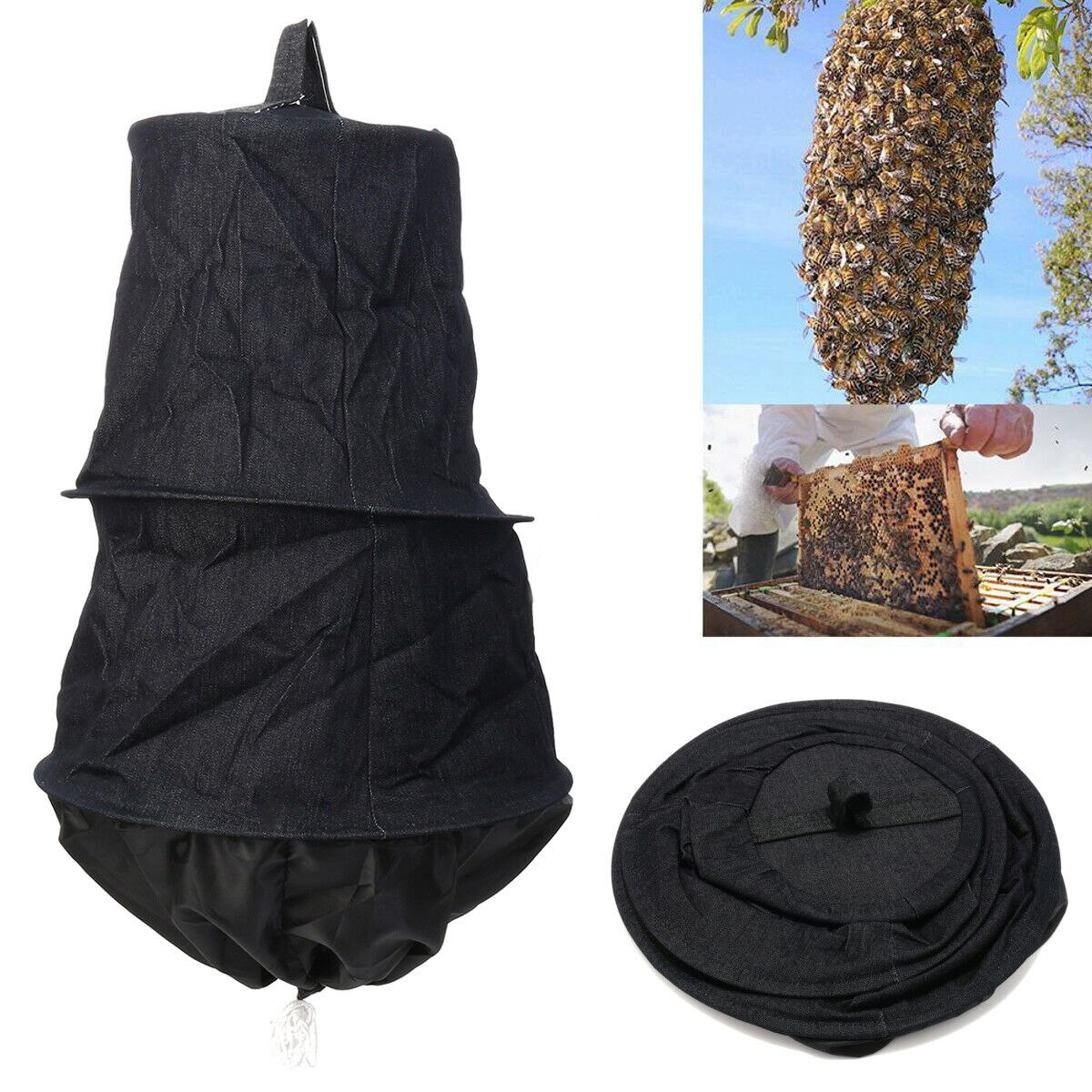 1pc Black Beekeeper Tool Bee Cage Swarm Trap Swarming Catcher Beekeeping Supplies Equipment Garden Tools