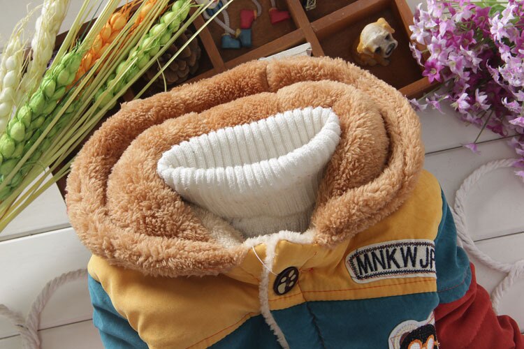 Kinderjas cartoon baby jongens winterjassen lange mouw jas jongens warme babyjas winter bovenkleding dikke jongenskleding