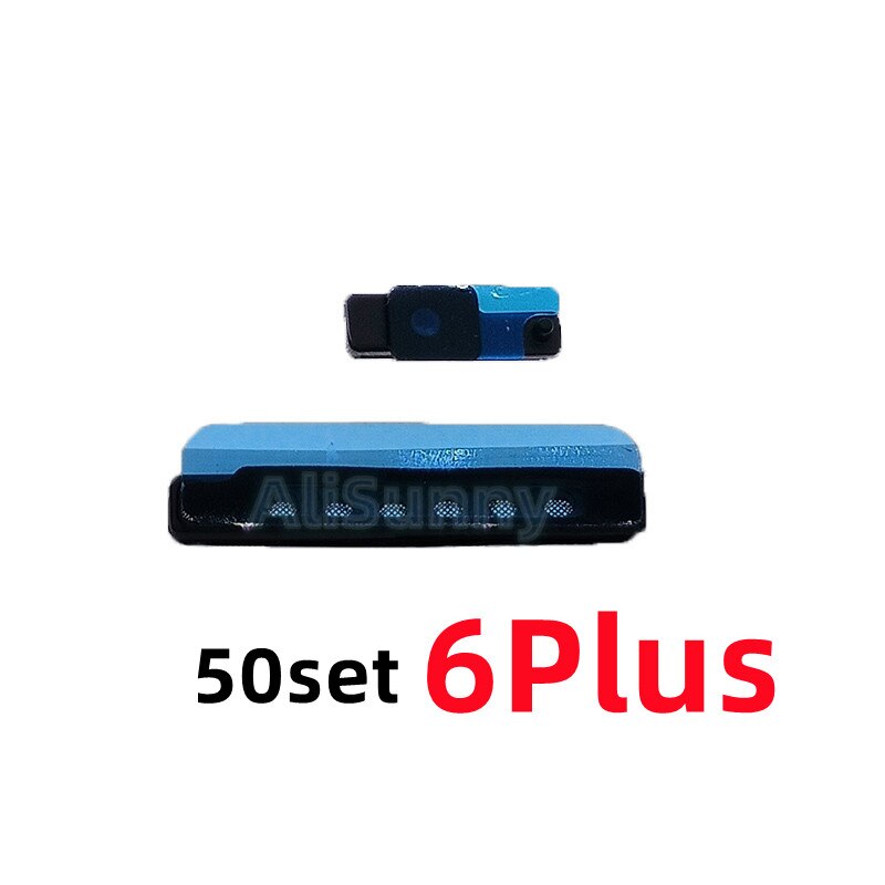 AliSunny 50Set głośnik + Mic Mesh samoprzylepna naklejka na iPhone 6 6S 7 Plus lewa + prawa siatka przeciwkurzowe ucho ekran dotknij klej: 50x 6Plus