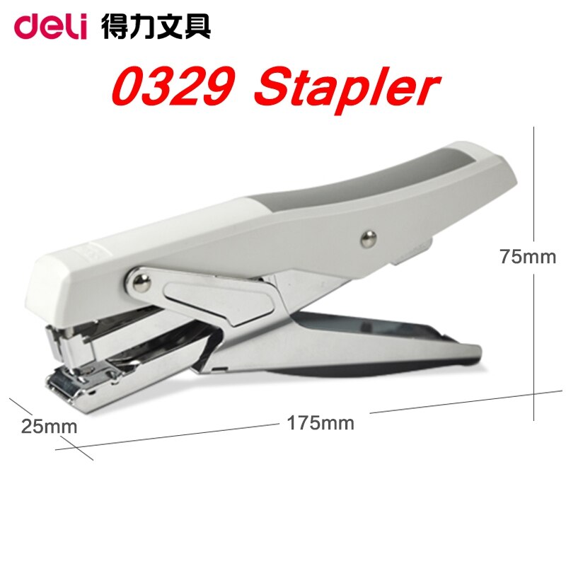 [ReadStar]Deli 0329 manual stapler plier style efforts saving hand paper binding include 1 stapler + 10 boxes staples