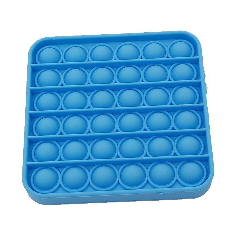Pop It Fidget Push Bubble Sensory Toy Autism Special Need Stress Reliever Squeeze Sensory Figet Toys Relieve Stress Help Recover: Blue10