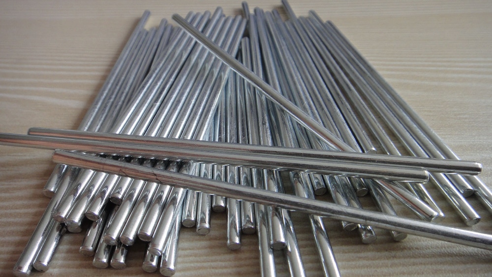 10 stk/parti 3*100mm 10cm lange stålskaft metalstænger diameter 3mm diy aksel til byggemodel