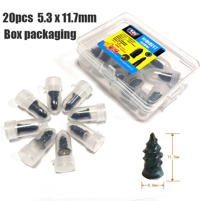 20/50Stck Vakuum Reifen Reparatur Nagel Für Motorrad schlauchlos Reifen Reparatur Gummi NäGel Selbst-reifen Reparatur Reifen Film Nagel Tragen Resistanc: 20Stck klein