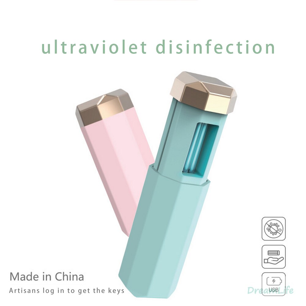 Désinfectant à Lumière, Lampe De Désinfection, Baguette De Stérilisateur Portable Rechargeable USB, Tue 99% Des Germes, Bactéries, Virus, Pour Hôtel, Armoire, Toilettes