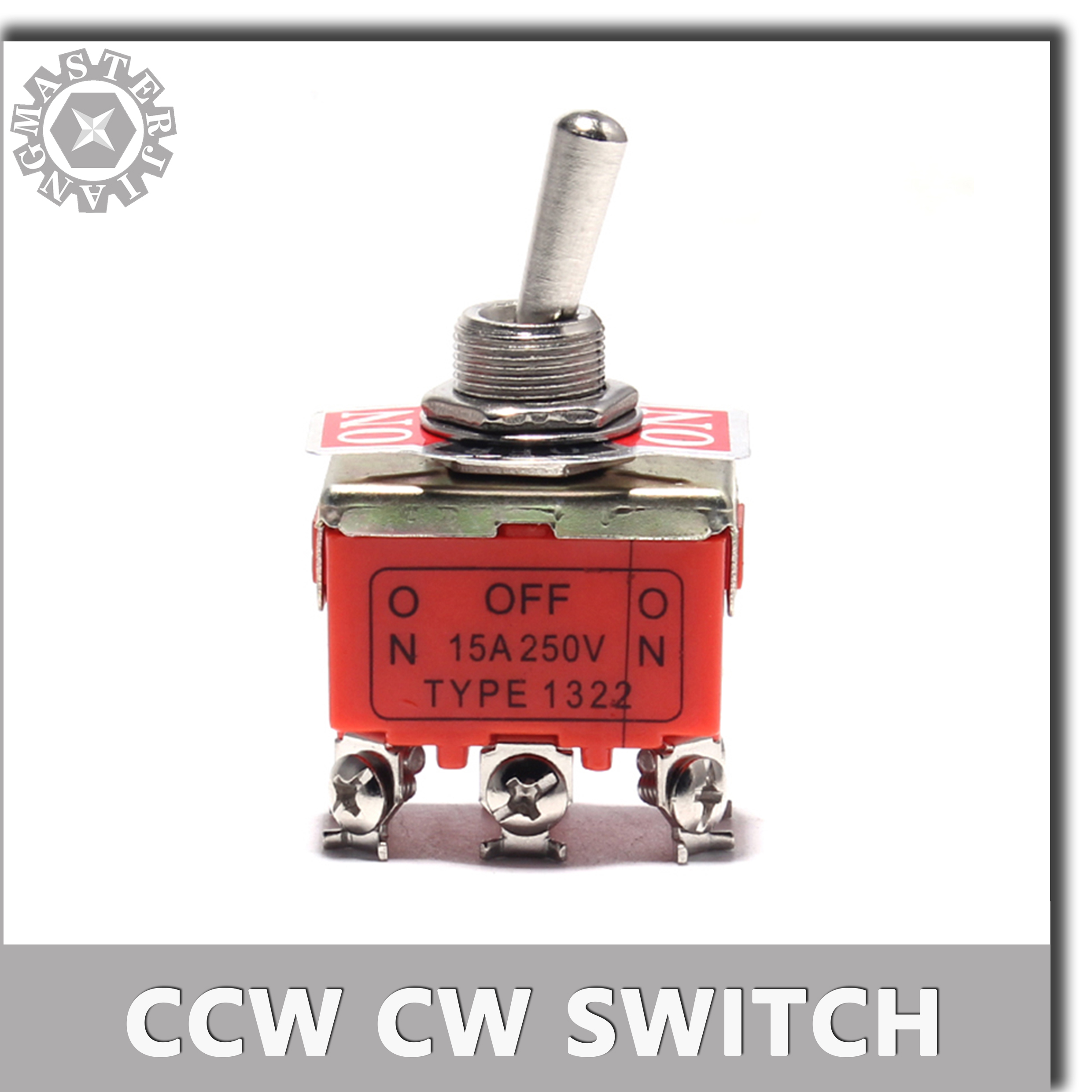 Forward and Reverse Switch, Wave Rocker Switch for Geared Motor Speed Regulator CCW CW