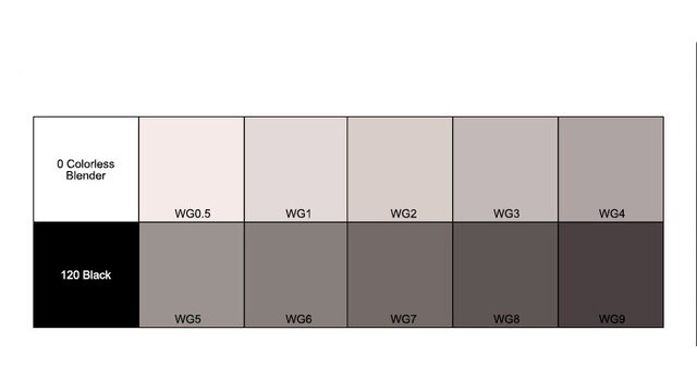 30 Kleur Grijs Serie Voor Architectuur Schetsen, Comic Illustratie, Portret Tekening: 12 color warm grey