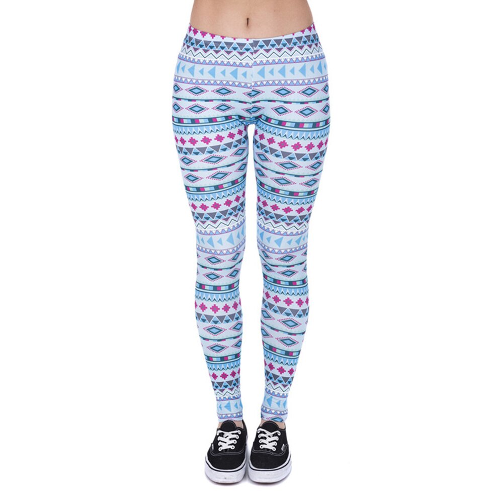 3D Digitale Aztec Print Vrouwen Broek 3d Printing Gym Leggings Running Workout Fitness Joggingbroek Sport Broek Voor Training: Bruin