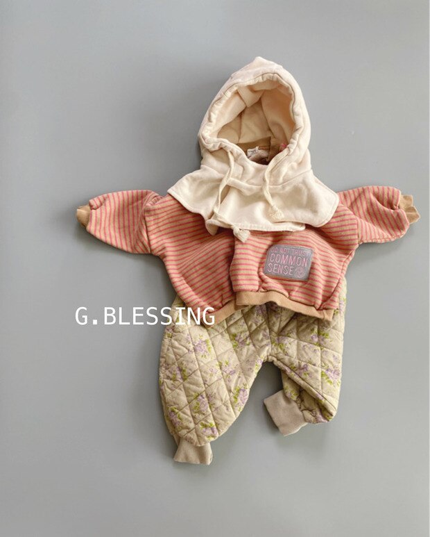 Baby Winter Kleidung Plus Samt Verdicken Baumwolle freundlicher lässig Hosen Für Mädchen Blume Drucken Hosen Baby Junge Punkt drucken Harem hosen