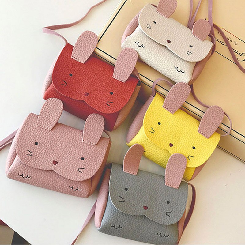 Heißer Kinder Kinder Mädchen Schulter Crossbody-tasche PU Leder Kaninchen Mini Für Münze Geld BVN66