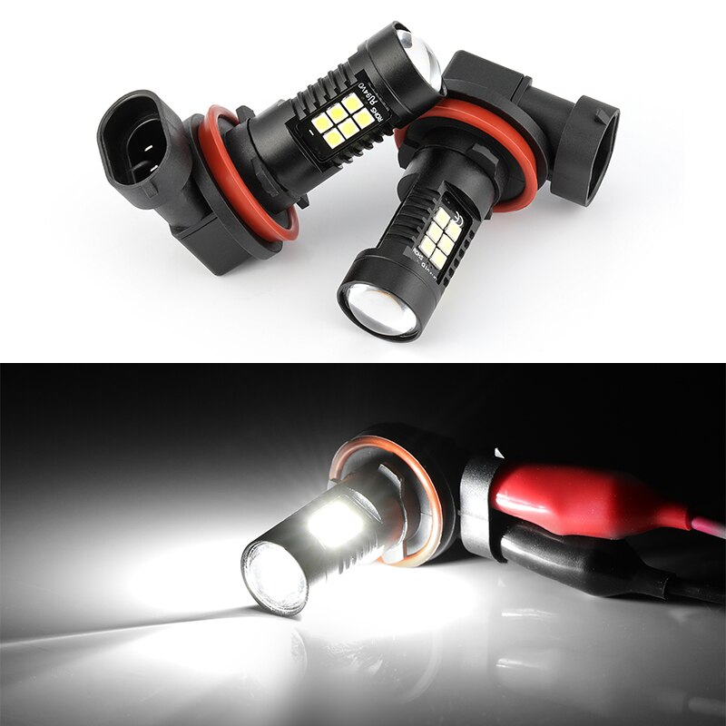 2Stck H8 H11 LED Canbus Nebel Lampe 1200LM HB4 9006 HB3 9005 Auto LED Fahren Scheinwerfer 3030SMD 6000K 12V 24V Weiß Scheinwerfer Birne