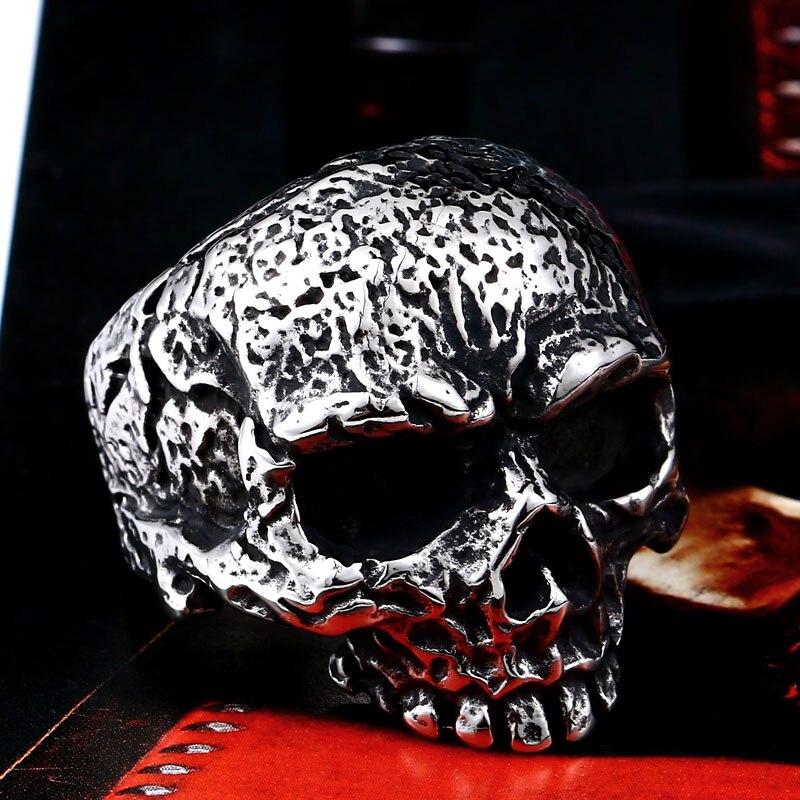 Beier store 316L Stainless Steel ring skull Punk men Jewelry LLBR8-473R US size