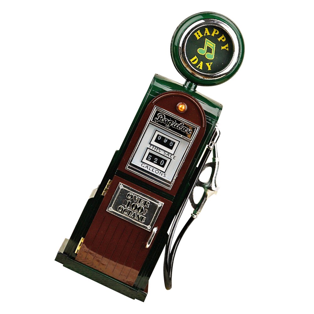 Caja de gasolinera Vintage creativa, caja de Melody, decoración de escritorio para Bar, restaurante, Hogar (verde)
