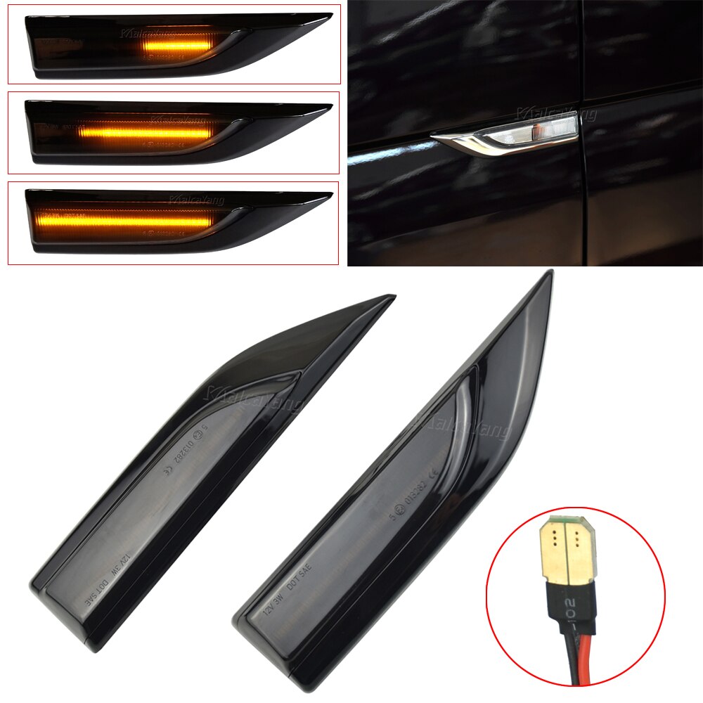 Dynamische Amber LED Side Marker Richtingaanwijzer Repeater Verlichting Voor Audi A3 S3 8 P A4 S4 RS4 B6 B7 A6 S6 RS6 C5 C6 A8 D3 TT Mk2 8J Roadster (Kristal