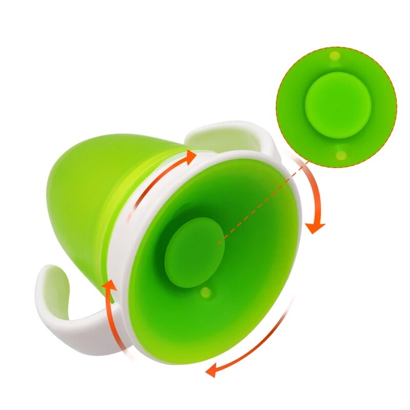 360 grader kan roteres baby læring drikkekopp med dobbelt håndtak flip lokk lekkasjesikker magisk kopp spedbarn vann kopper flaske