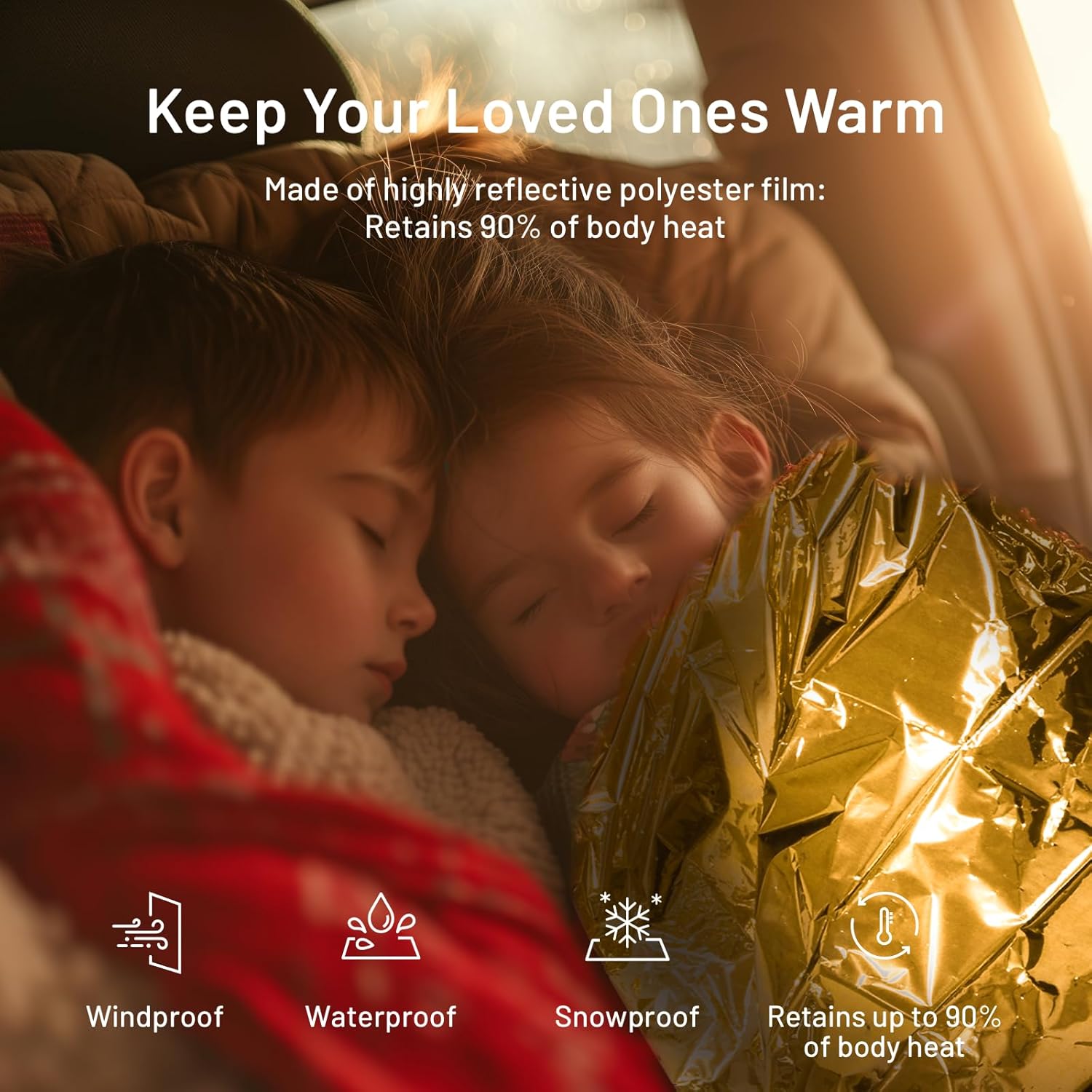 【vær trygg og koselig】gullfarget campingteppe til ekstremvær – gjør kalde netter om til varme minner under stjernene!