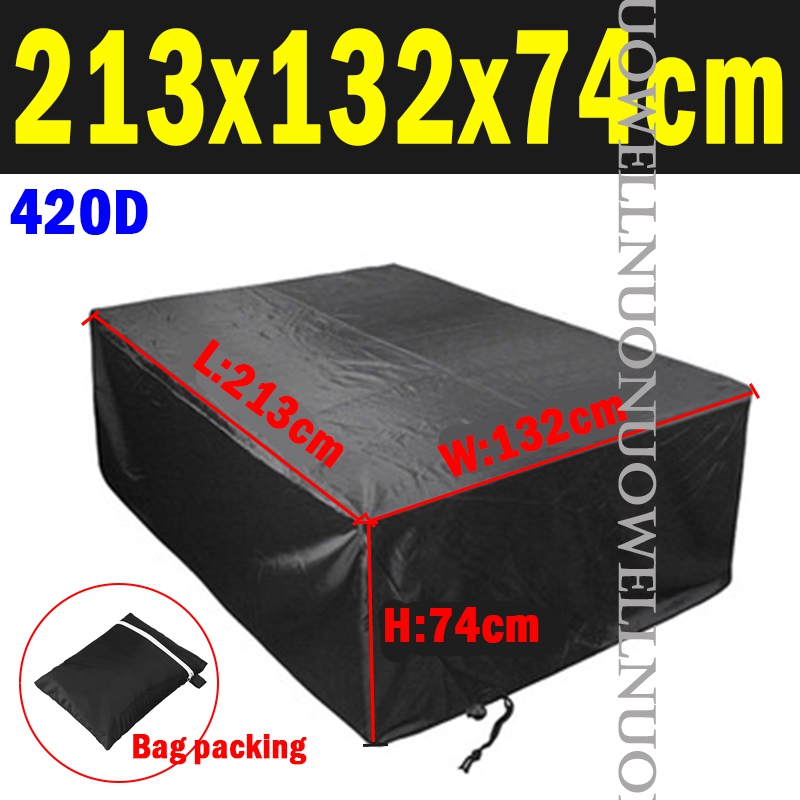 420D Oxford Fabric Furniture Covers Anti-UV Outdoor Sofa Table Chair Dust Proof Cover Garden Patio Waterproof Furniture Cover
