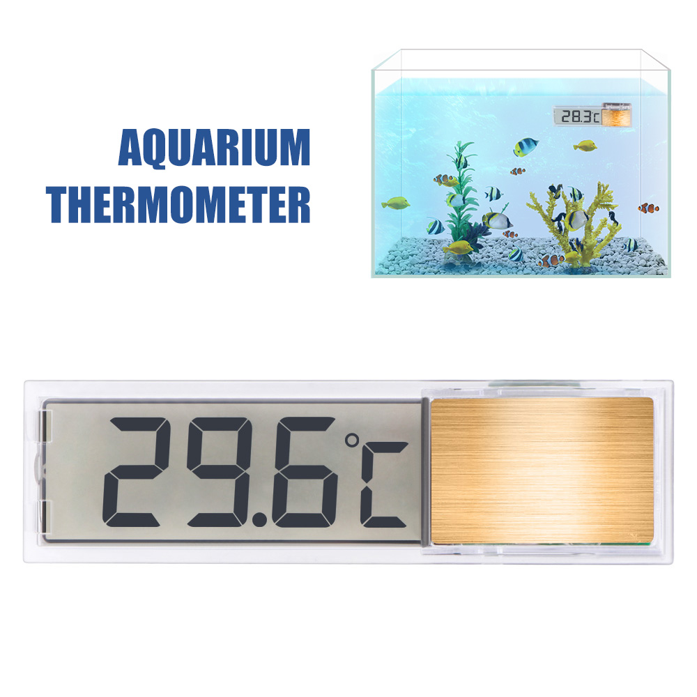 Multi-Functioneel Lcd 3D Aquarium Digitale Elektronische Temperatuur Meting Aquarium Temp Meter Aquarium Thermometer