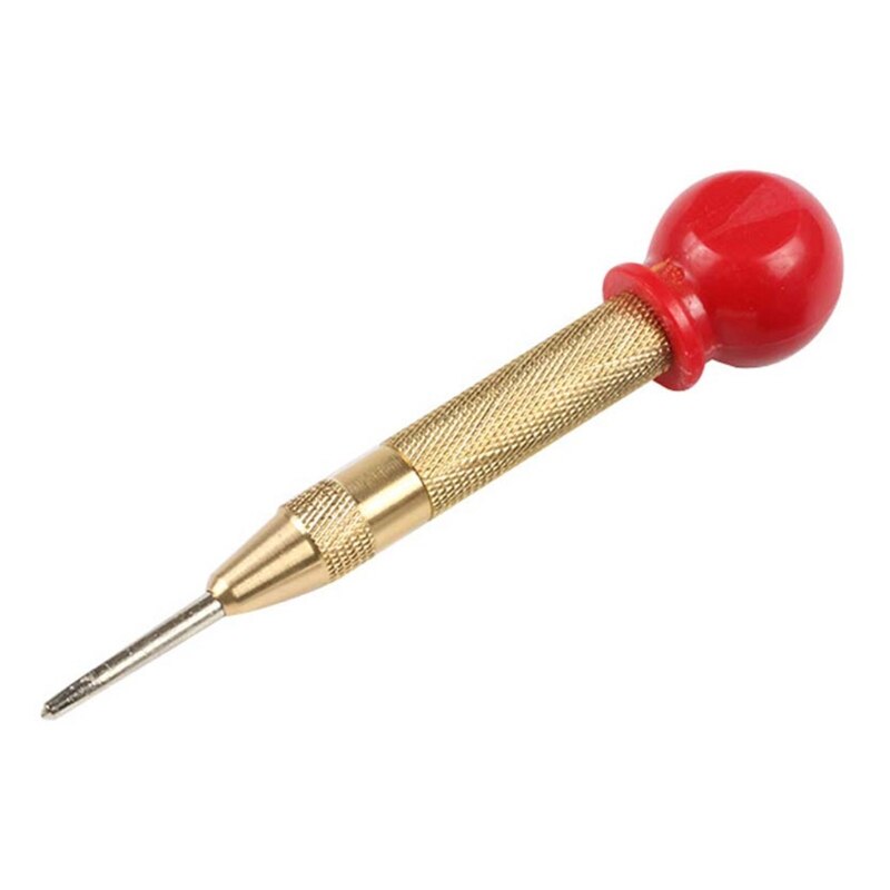 Heavy Duty Automatic Center Pin Punch Loaded Marking Holes Wood Press Dent Marker Woodwork Tool Drill Bit: 9FF701534-C