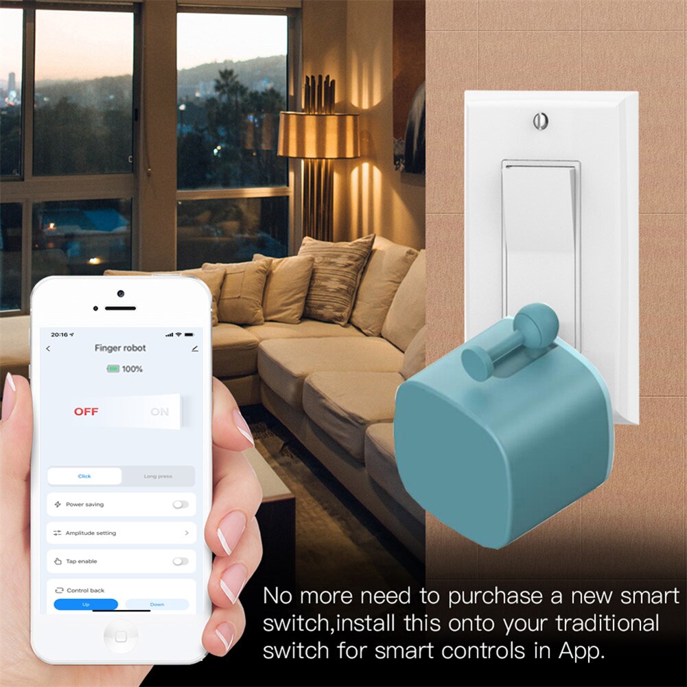 Smart Switch Button Pusher Bluetooth Fingerbot Tuya Smart Life App or Timer Control Add Hub Compatible With Alexa Google Home
