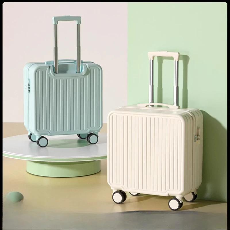 Mini Storage Travel Case with Wheels , TSA Approved Cabin Bag, Lightweight Password Lock Suitcase for Airplane, Home & Office