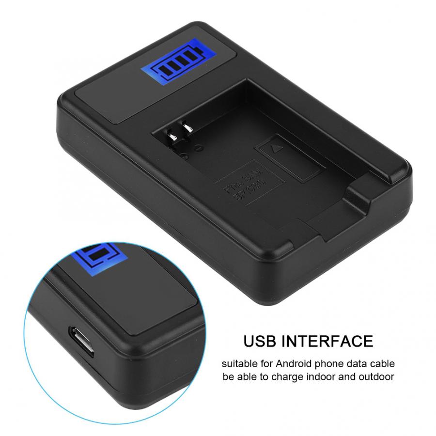 BP1030 Camera Rechargeable Lithium Ion Battery Charger USB Single Fast Charging with LCD Display Camera Battery Charger