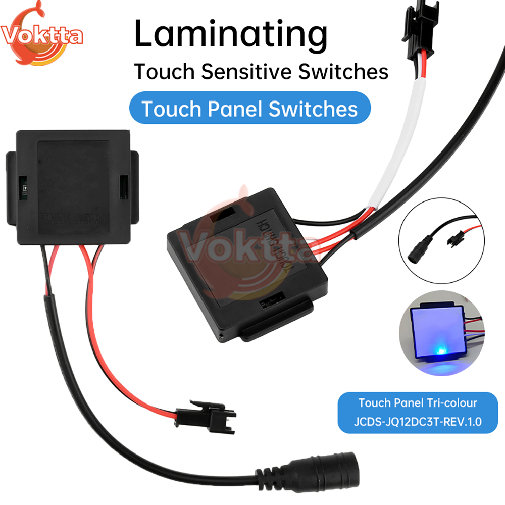 Dc 5-12v 3a 36w intelligent berøringsbryter led-lys dobbel fargetemperaturjustering kompakt berøringsplatebryter