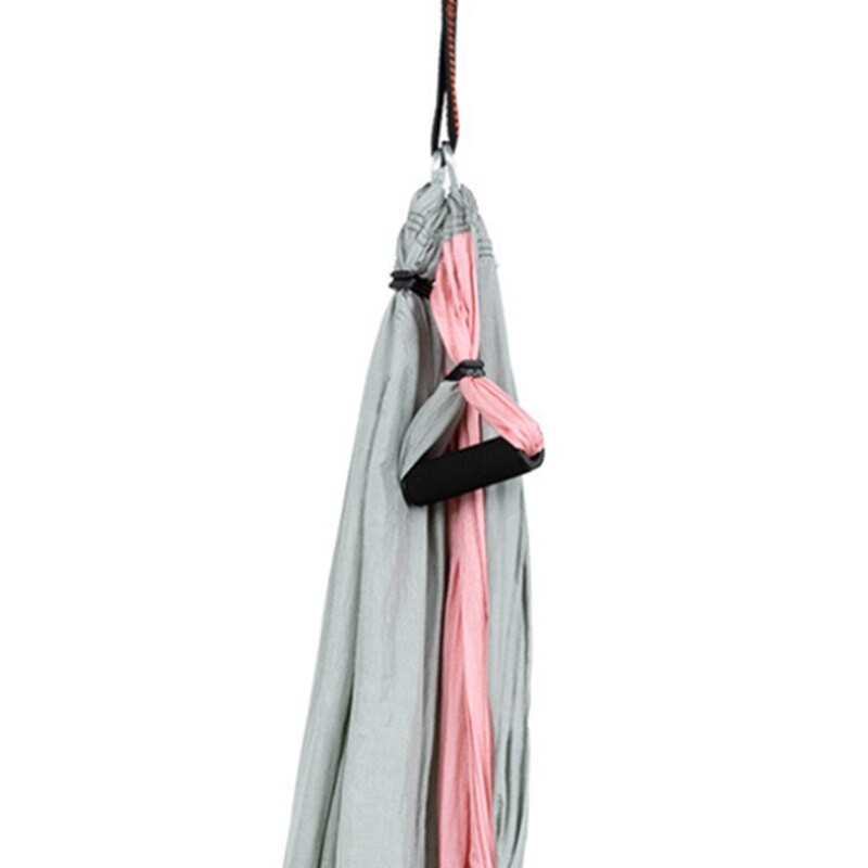 Antenne Yoga Hangmat Set Antigravity Yoga Swing Ultra Sterk Voor Air Yoga Inversie Opknoping Oefeningen-Roze + Grijs