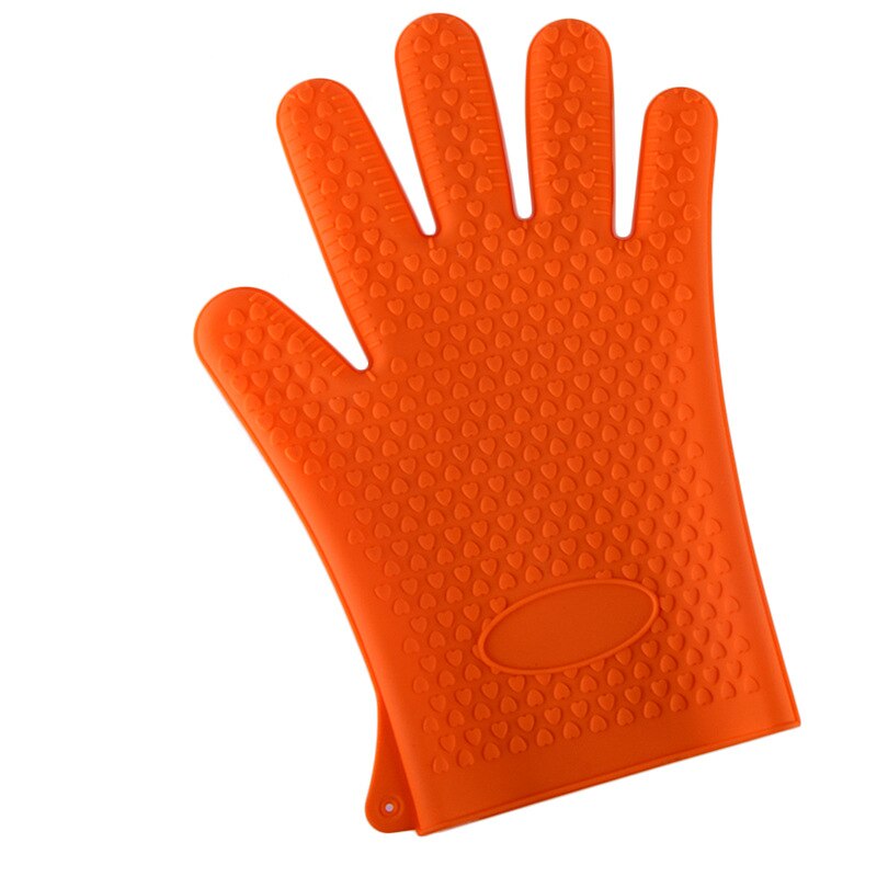 Silikon hohe temperatur beständig wärmedämmung wasserdichte Anti verbrüHenne Anti Unterhose ofen mikrowelle handschuhe silikon handschuhe: Orange