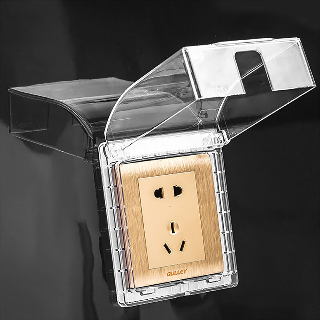 86type Light Panel Socket Doorbell Flip Cap Cover Clear Bathroom Kitchen Accessory Plastic Wall Switch Waterproof Cover Box #T1P