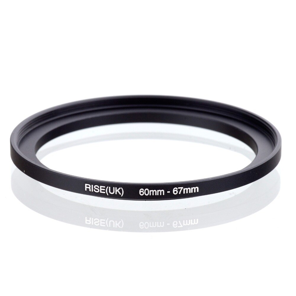 Original RISE (UK) 60mm-67mm 60-67mm 60 para 67 Step Up Filtro Anel Adaptador preto