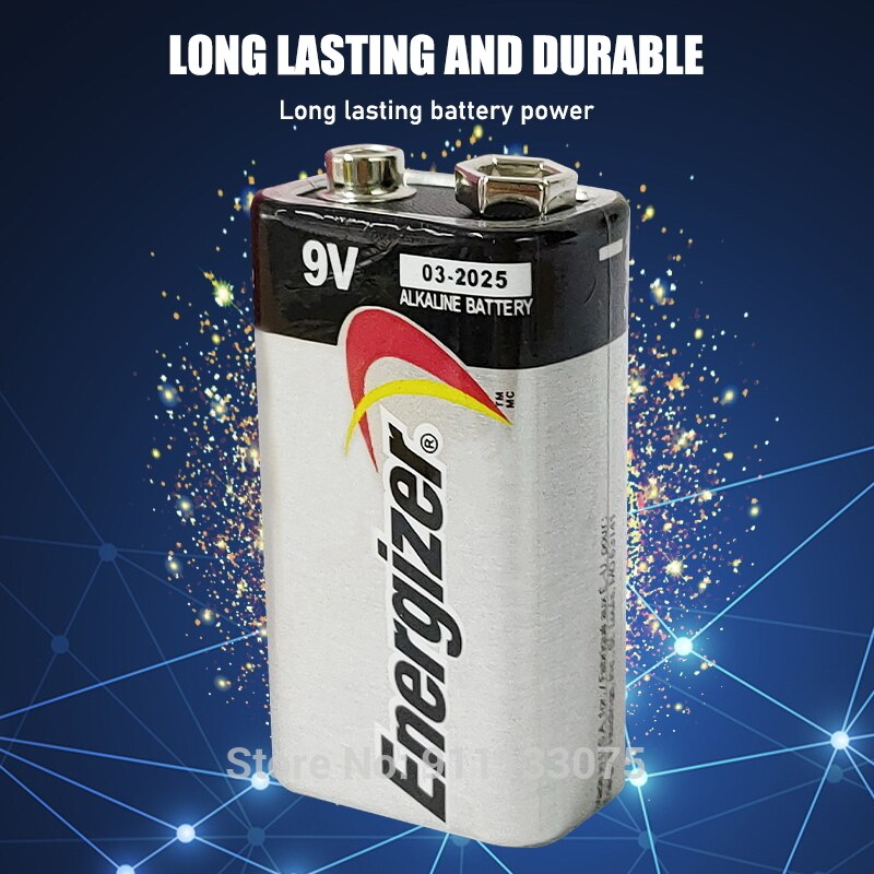 2Pcs Energizer 9V 6F22 Battery Super Heavy Duty Batteries Dry Batteria ForInfrared Electronic thermometer wireless microphones