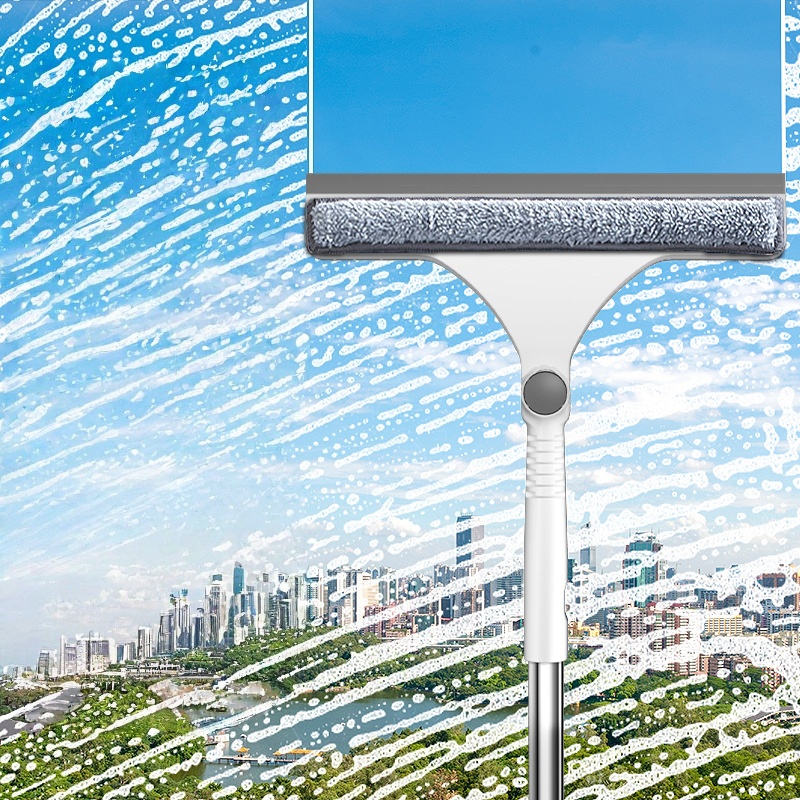 Glass Cleaning Tool Household Cleaning Window Tool Double-sided Window Wiper Cleaning Car Cleaning Tool Adjustable Long Handle: MULTI