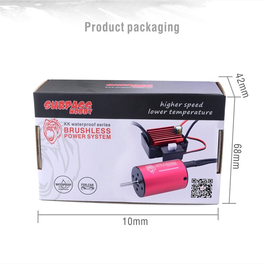 Waterproof 2845 3100KV Brushless Motor w/35A ESC for Traxxas HSP 1/12 RC Monster Buggy Off road Crawler Accessories