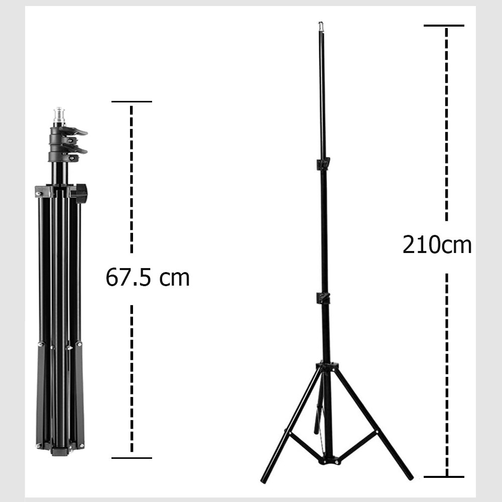 Vidéo Selfie anneau lumière Support aluminium + PC stable 1.1M/1.6M/2.1M pied fort Support téléphone rond lumière sans lumière