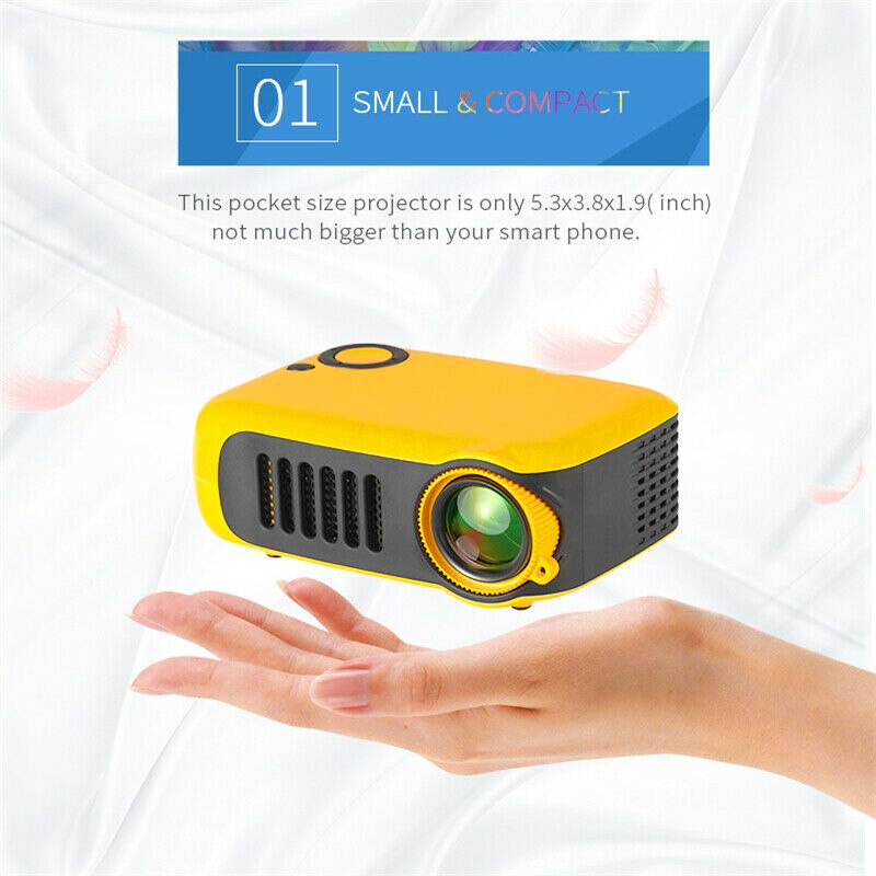 Mini Portable Pocket Projector HD 1080P LCD Movie Video Home Theater HDMI USB AS99