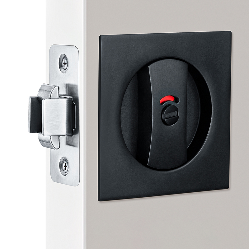 Door Lock Built-In Door Lock Handle Invisible Indoor Sliding Door Lock Can Be Used For Door Lock Handle: Silver