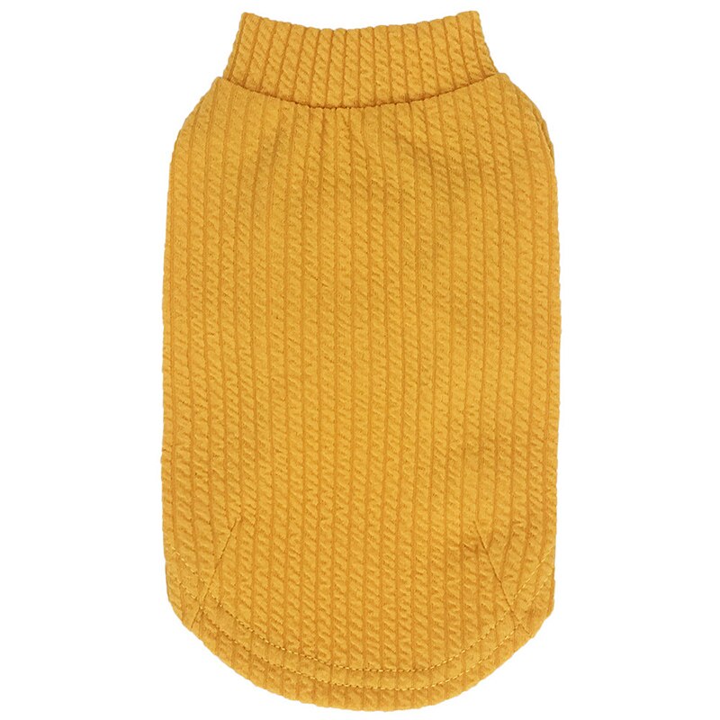 Pet Hond Kat Coltrui Winter Warm Gebreide Hond Kleding Voor Kleine Honden Chihuahua Kleding Puppy Jas Huisdieren Producten: YELLOW / L