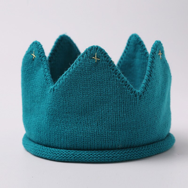 Knit Kroon Baby Hoofdband Baby Baby Tulband Hoofdbanden Voor Meisjes Kids Peuter Prinses Haarband Haarband Baby Haar Accessoires: style2 green blue